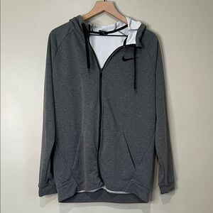 Nike Charcoal Full-Zip Hoodie Men’s Large